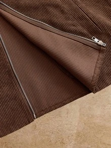 HIMLAND Men's Solid Color Long Sleeve Zip-Up Jacket And Pants Casual Set - Brown - View 10