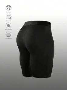 Gym Rark Men's Wing Print Elastic Waist Sports Tights, Gym - Black - View 2