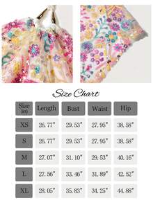Glamine Off White Floral Sequin Embroidered Mesh Lined Halter Backless Bodycon Mini Dress Asymmetric Hem Club Date Night Party Summer Sexy - Multicolor - View 6