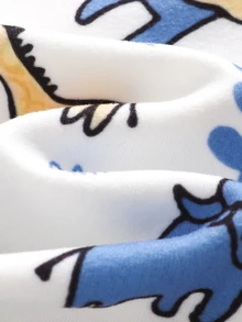 Cozy Pixies Baby Boy Snug Fit Pajama Set, Cartoon Giraffe Animal Blue Pattern, Soft Knit Crew Neck Long Sleeve Pullover Top And Elastic Waist Long Pants, 2 Pieces Set - Multicolor - View 8