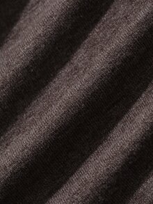 DAZY Kaos Wanita Patchwork Warna Kontras 2 In 1 Lengan Panjang Berkerut dengan Tali Serut Leher Persegi Seksi untuk Liburan Kasual Musim Semi Musim Gugur - Grey - View 8