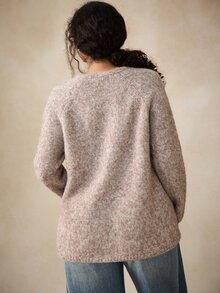Nubod Plus Size Loose Casual Corset V-Neck Minimalist Commuter Autumn/Winter Sweater Cardigan Formal Business Grey - Khaki - View 2