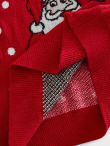 Sorvial Men's All-Over Print Casual Daily Wear Long Sleeve Sweater - Red - View 9