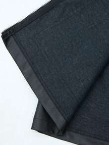 Mainfolk 男士休閒梭織PU皮革翻領夾克，適合日常穿著 - 黑色 - 查看 13