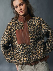 Bohemela Women's Leopard Print Casual Versatile Daily Wear Long Sleeve Sweatshirt - Multicolor - View 5