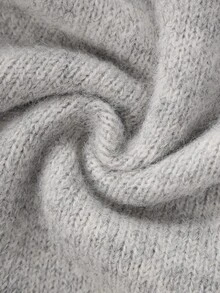 Louniche Women's Colorblock Casual Versatile Daily Wear Long Sleeve Sweater - Light Grey - View 8