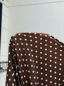 MaterniWear Maternity Polka Dot Long Sleeve Dress, Fashionable And Comfortable, Suitable For Outings, Daily Wear, Vacation, And Parties Fall - Brown - View 8