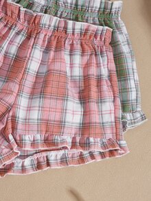 Lullawish Women's Bohemian Style Lantern Shorts Loungewear Bottoms 2pcs/Set - Multicolor - View 4