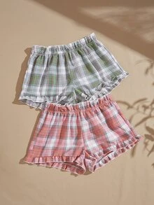 Lullawish Women's Bohemian Style Lantern Shorts Loungewear Bottoms 2pcs/Set - Multicolor - View 6