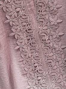 Lacomfia Women's Loose Fit Embroidered Patch Short Sleeve Casual Blouse, Plus Size Gym Brown Summer - Pink - View 5