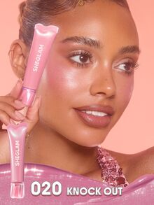 SHEGLAM Squeeze & Dot دهان أحمر خدود لامع 020 Knock Out ماركة تجميل ومكياج للنساء والفتيات - 020 Knock Out - مشاهدة 5