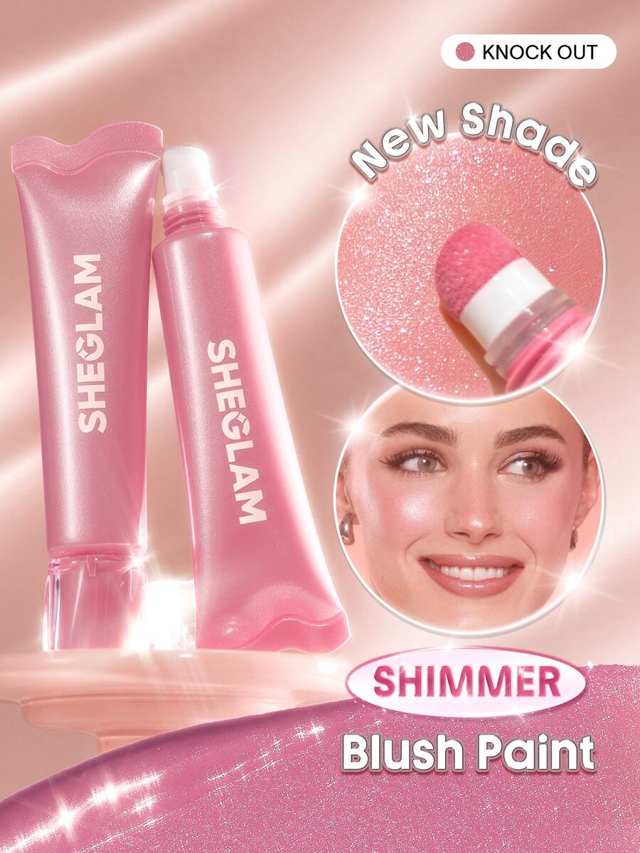 SHEGLAM Squeeze & Dot دهان أحمر خدود لامع 020 Knock Out ماركة تجميل ومكياج للنساء والفتيات - 020 Knock Out - مشاهدة 1