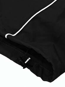 Sport MetroGents Men's Patchwork Printed Sports Long Pants, Gym - Black - View 3