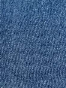 LUMIGAL Plus Size Women's Collared Casual Daily Summer Denim Dress - Medium Wash - View 6