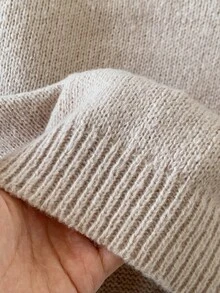 Comfortcana 女款刺繡撞色針織背心外套，復古學院風教師節教師穿搭淺棕色秋季 - 杏色 - 查看 10