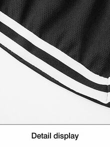 Sport MetroGents Men's Contrast Color Print Fashion Sports Shorts, Gym - Black - View 4