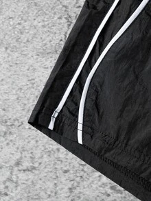 Sport MetroGents Men's Contrast Color Stripe Sports Shorts, Gym - Black - View 5