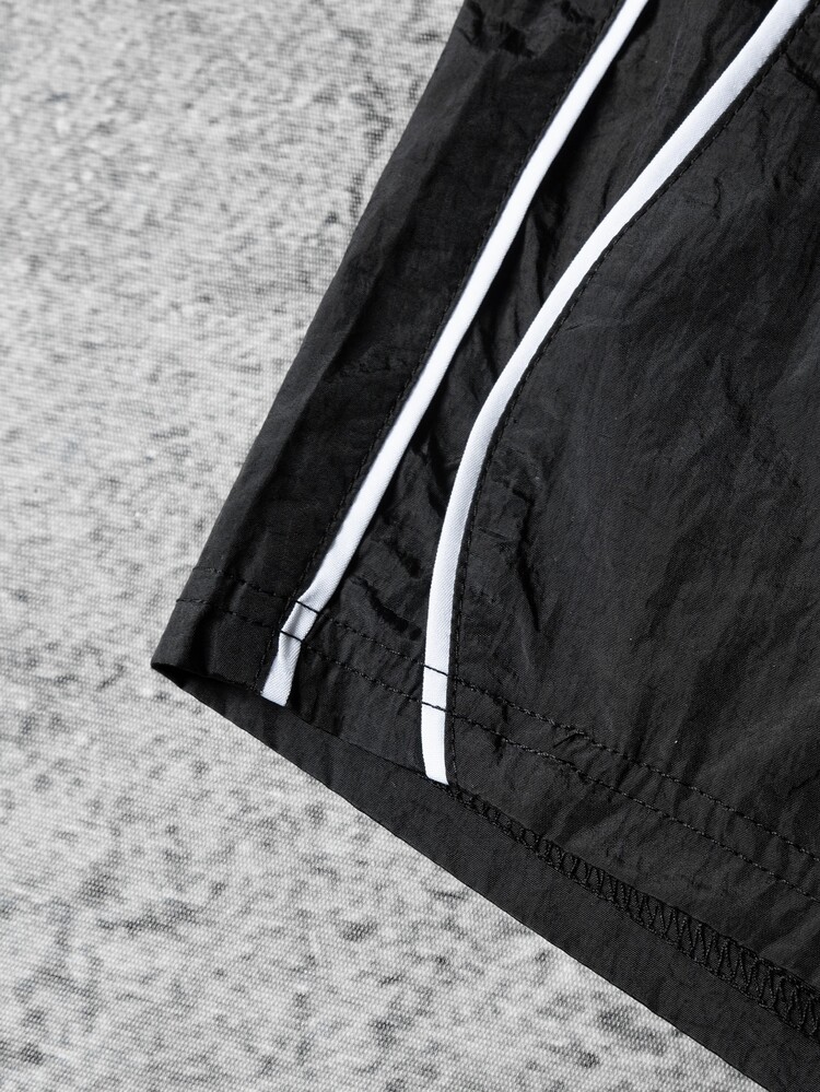 Sport MetroGents Men's Contrast Color Stripe Sports Shorts, Gym - Black - View 5