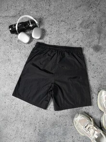 Sport MetroGents Men's Contrast Color Stripe Sports Shorts, Gym - Black - View 2