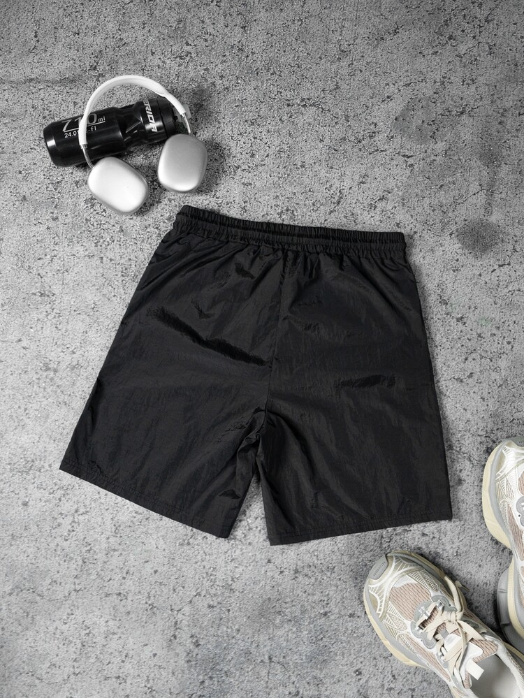 Sport MetroGents Men's Contrast Color Stripe Sports Shorts, Gym - Black - View 2