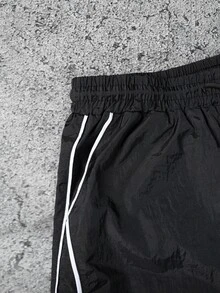Sport MetroGents Men's Contrast Color Stripe Sports Shorts, Gym - Black - View 6