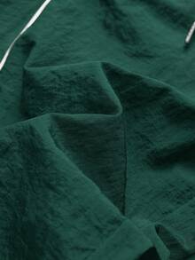 Sport MetroGents Men's Contrast Trim Drawstring Waist Athletic Sweatpants Fall Breathable Sweat Pants, Gym - Dark Green - View 4