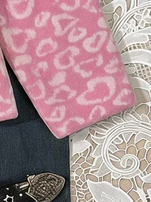 CovetEZ HELLO KITTY AND FRIENDS | SHEIN 女款復古豹紋針織衫，適合外出、街頭穿搭、機場穿搭 - 彩色 - 查看 6