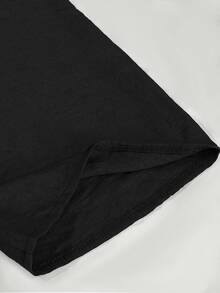OPHERINE 2pcs Women Solid Color Batwing Sleeve Hoodie Sweatshirt And Pants Set Fall Cloth For Women Vacation Black Casual Basic Beach - Black - View 5