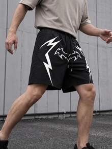 Sport MetroGents Men's Drawstring Waist Casual Soft Athletic Versatile Daily Gym Travel Sports Shorts Summer,Halloween - Multicolor - View 1
