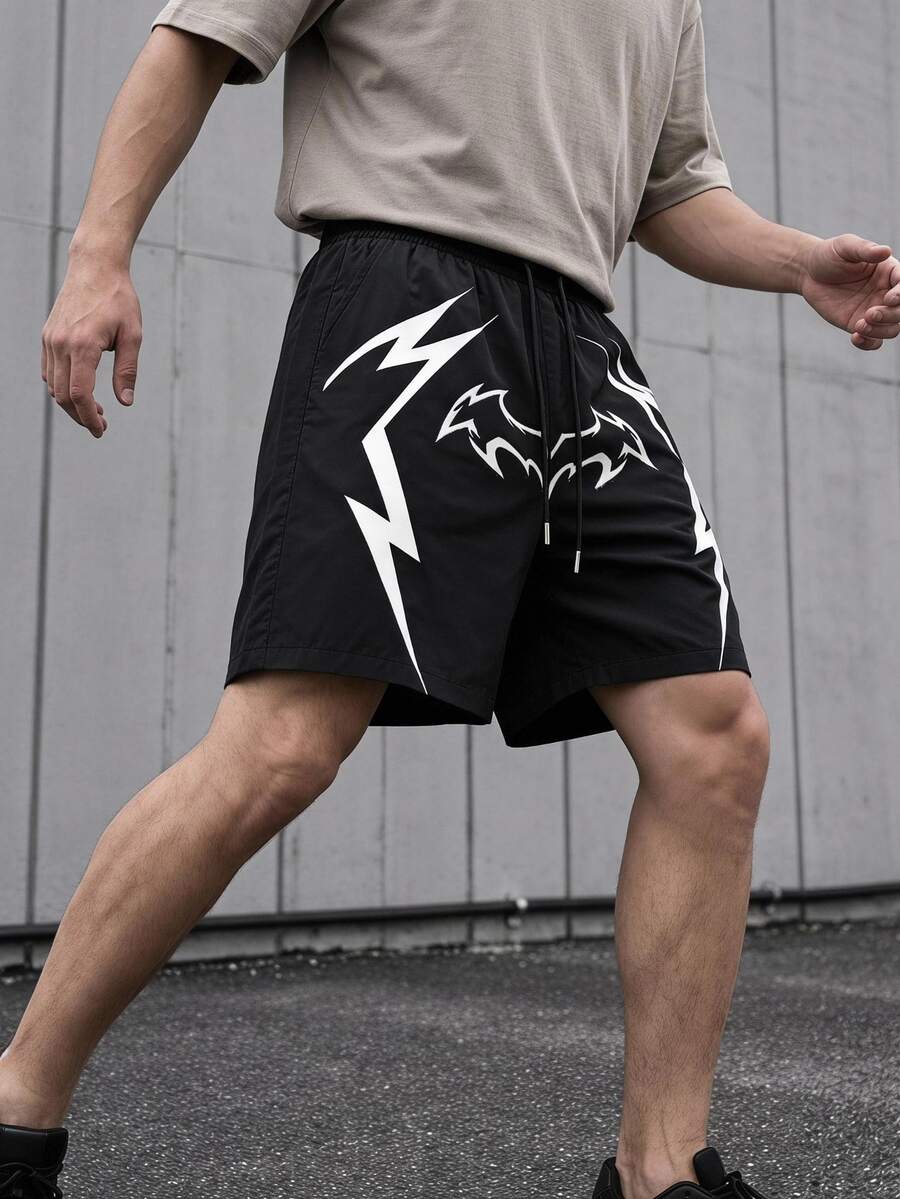 Sport MetroGents Men's Drawstring Waist Casual Soft Athletic Versatile Daily Gym Travel Sports Shorts Summer,Halloween - Multicolor - View 1