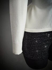SHEIN ICON Women's Solid Color V-Neck Long Sleeve Casual Knit Cardigan - White - View 8