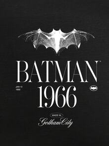 BATMAN X SHEIN Men's Cartoon Print Short Sleeve Loose Fit Sports T-Shirt, Gym - Black - View 9