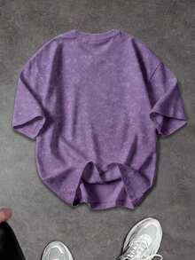 Sport MetroGents Men's Wing Print Short Sleeve Sports T-Shirt, Gym - Purple - View 2