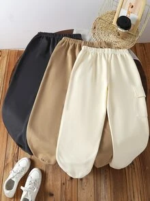 SHEIN 3件組青少年男孩冬季運動長褲 - 彩色 - 查看 2