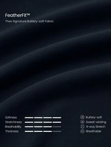 GLOWMODE Cozy Street Collection 24" FeatherFit™ Frosty Glow Color-Block V-Waist Leggings With No Front Seam & Peakbum Gym Workout Yoga Studio Fall Winter Wear - Black - View 7