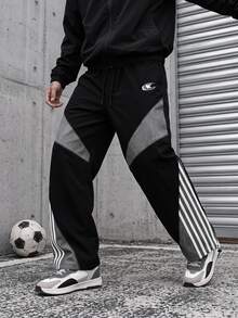 Gym Rark Men's Colorblock Striped Sport Long Pants, Gym - Multicolor - View 1
