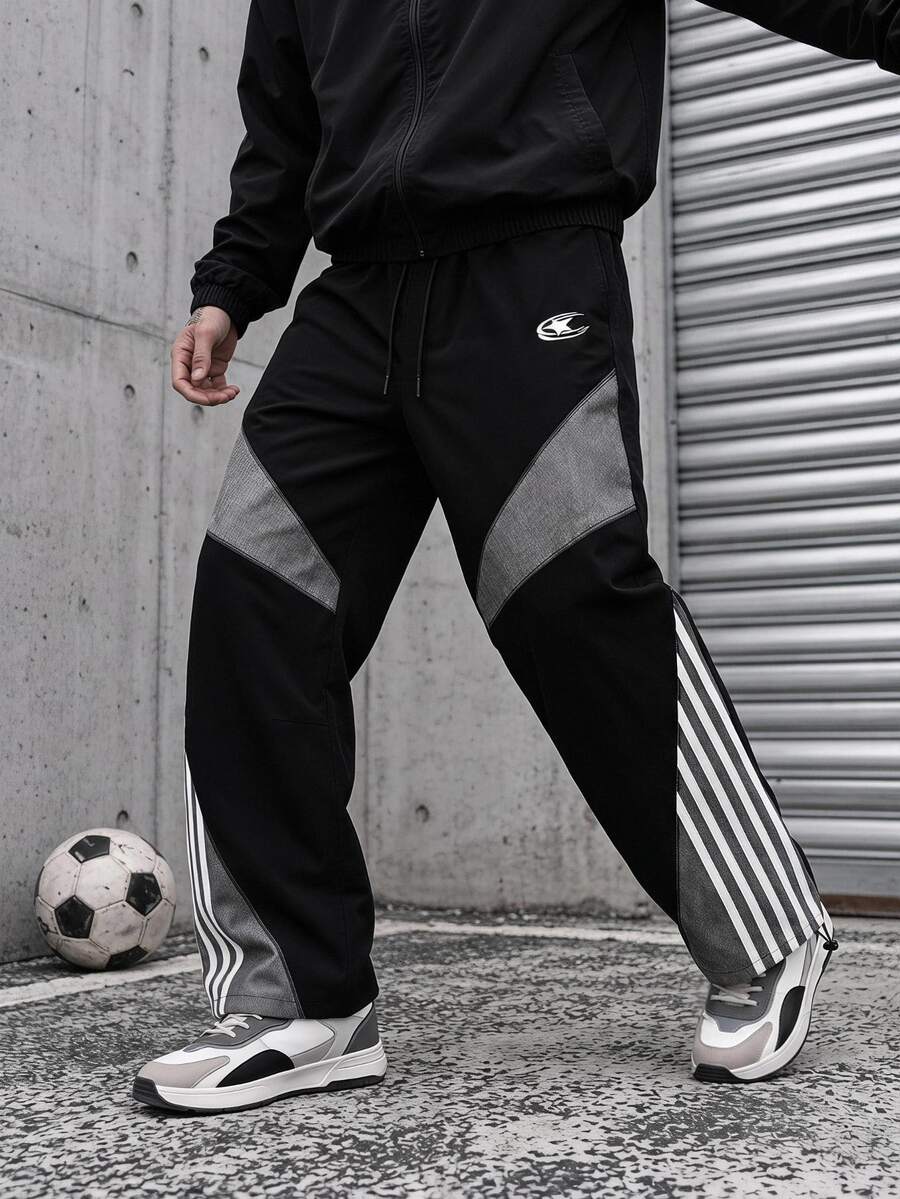 Gym Rark Men's Colorblock Striped Sport Long Pants, Gym - Multicolor - View 1