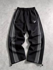Gym Rark Men's Colorblock Casual Versatile Daily Travel Sports Long Pants, Gym - Multicolor - View 2
