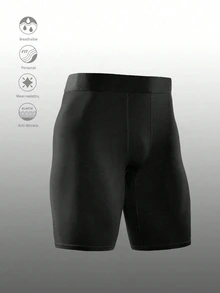 Gym Rark Shorts deportivos ajustados para hombre con estampado gráfico, color contrastante, cintura elástica y efecto moldeador, para gimnasio - Negro - Ver 3
