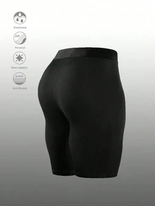 Gym Rark Shorts deportivos ajustados para hombre con estampado gráfico, color contrastante, cintura elástica y efecto moldeador, para gimnasio - Negro - Ver 2
