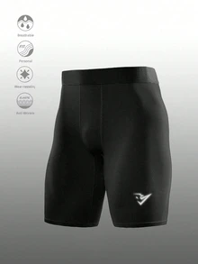 Gym Rark Shorts deportivos ajustados para hombre con estampado gráfico, color contrastante, cintura elástica y efecto moldeador, para gimnasio - Negro - Ver 4