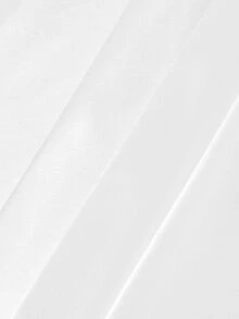 SHEIN MOD Plus Size Women White Satin Faux Pearl Chain Decor Backless Mid-Length Dress,Spring /Summer Outfits - White - View 7