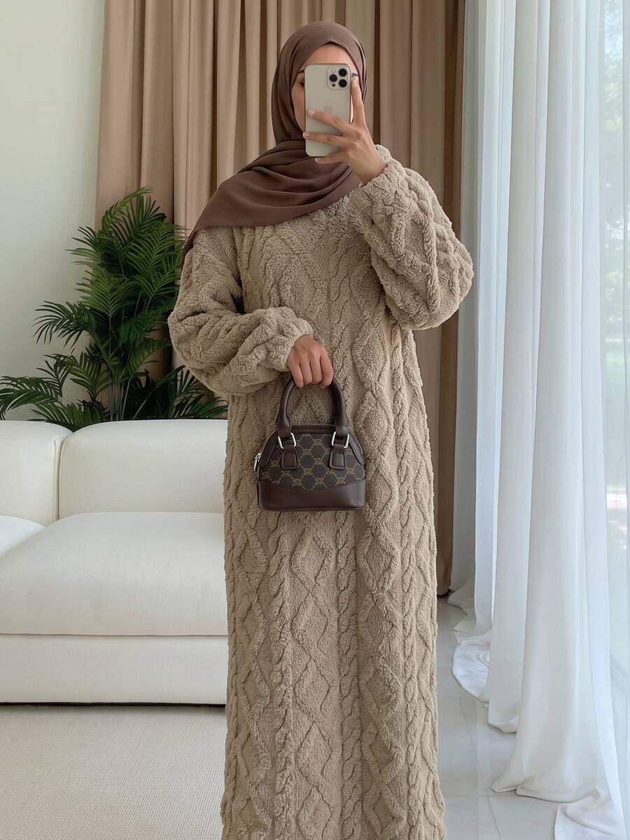 Solavon Women's Thick Warm Winter Long Sleeve Hooded Sweatshirt Fashion - Khaki - View 1