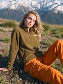 WanderVale Women's Solid Color Drawstring Waist Cargo Pocket Cuffed Outdoor Long Pants - Orange - View 5