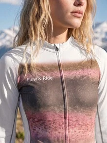 WanderVale Brown Mist - Women's Long Sleeve Cycling Jersey - Beige - View 6
