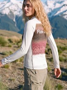 WanderVale Brown Mist - Women's Long Sleeve Cycling Jersey - Beige - View 1