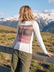 WanderVale Brown Mist - Women's Long Sleeve Cycling Jersey - Beige - View 5
