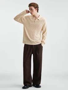 Manfinity Homme Men's Solid Color Casual Versatile Daily Wear Long Sleeve Sweater - Multicolor - View 3