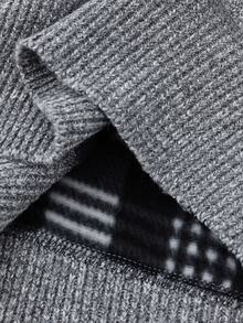 RONVEXI Men's Solid Color Casual Versatile Daily Wear Long Sleeve Sweater - Grey - View 5