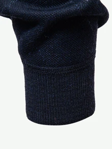 Manfinity CasualKnits 男士休閒圓領菱格紋保暖內裡毛衣，秋冬款 - 米色 - 查看 4